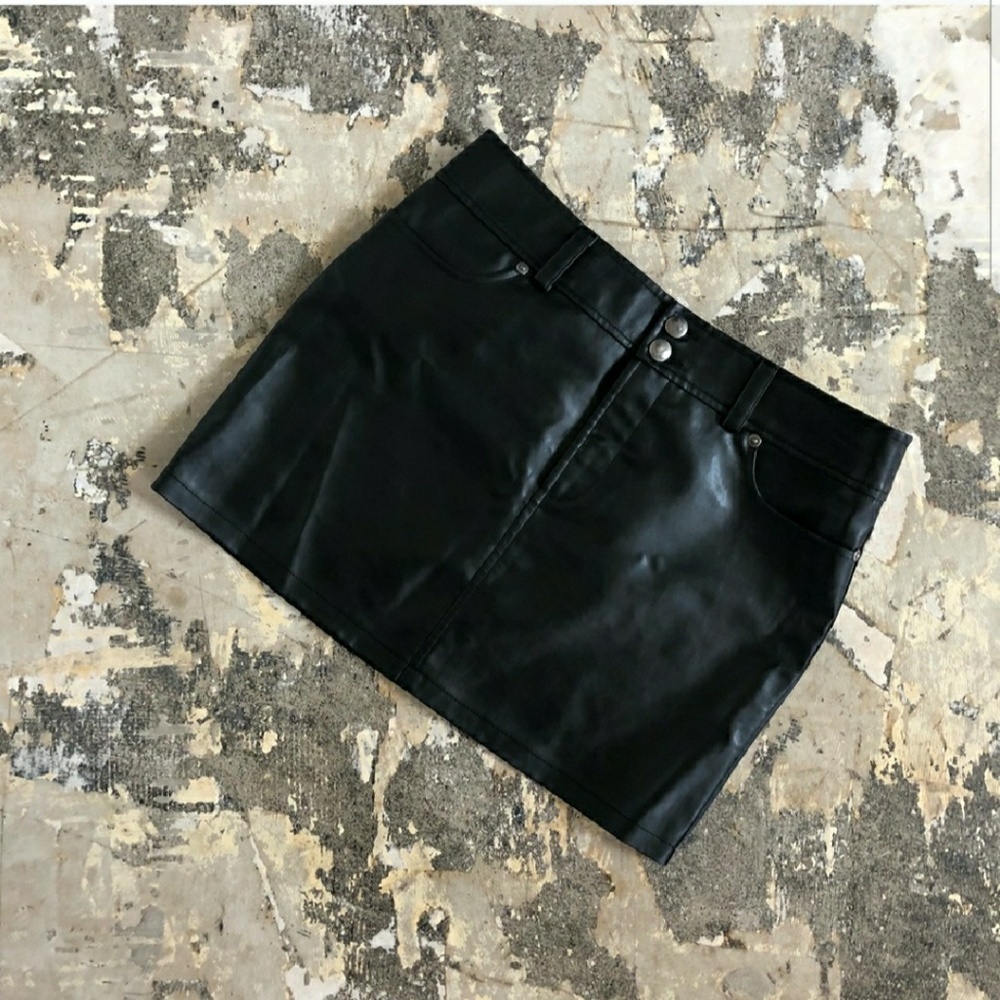 Express Vegan Leather Skirt